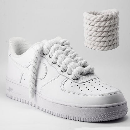 NIKE AIR FORCE 1 LOW "WHITE"- CUSTOM 'WHITE' ROPE LACES