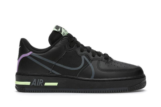 NIKE AIR FORCE 1 REACT GS "BLACK VIOLET STAR"