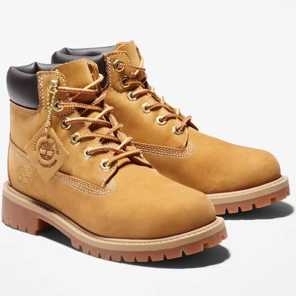 TIMBERLAND PREMIUM LACE-UP LETHER BOOTS "BROWN"